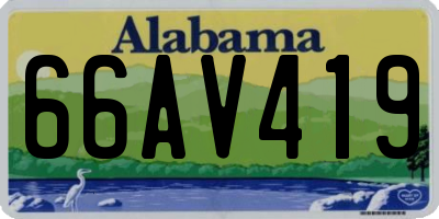 AL license plate 66AV419