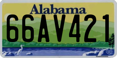 AL license plate 66AV421