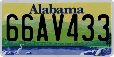 AL license plate 66AV433