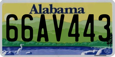 AL license plate 66AV443