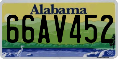 AL license plate 66AV452