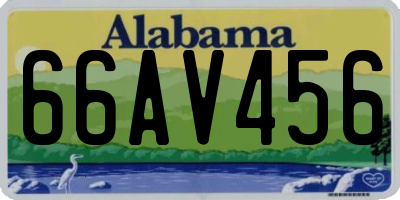 AL license plate 66AV456