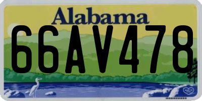 AL license plate 66AV478