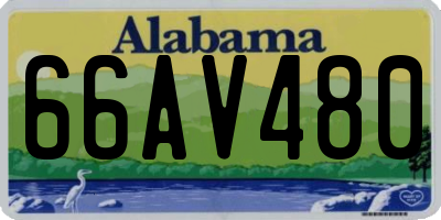 AL license plate 66AV480