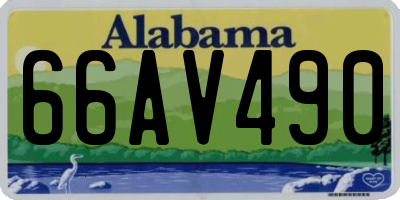 AL license plate 66AV490