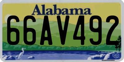 AL license plate 66AV492