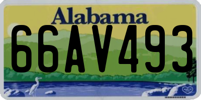 AL license plate 66AV493