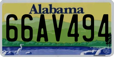 AL license plate 66AV494