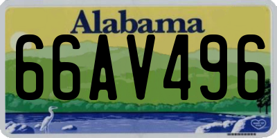 AL license plate 66AV496