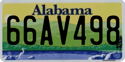 AL license plate 66AV498