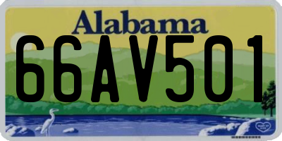 AL license plate 66AV501