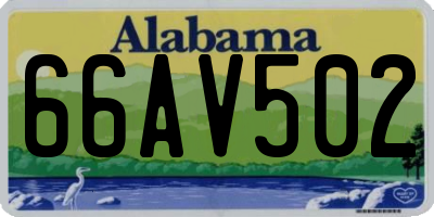 AL license plate 66AV502