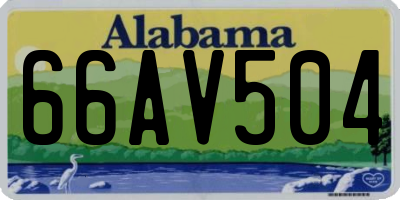 AL license plate 66AV504