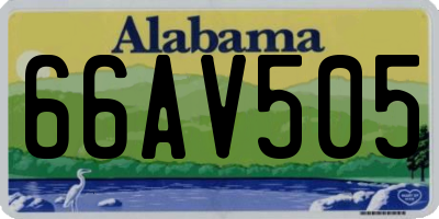 AL license plate 66AV505