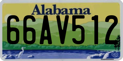 AL license plate 66AV512