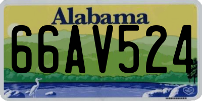 AL license plate 66AV524