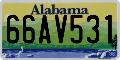 AL license plate 66AV531