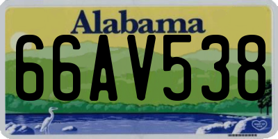 AL license plate 66AV538