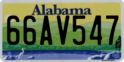 AL license plate 66AV547