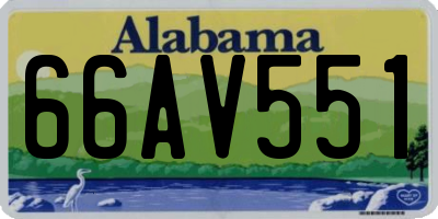 AL license plate 66AV551