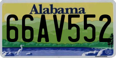 AL license plate 66AV552