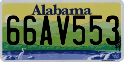 AL license plate 66AV553