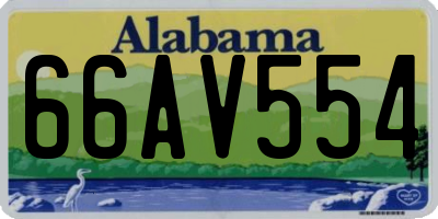 AL license plate 66AV554
