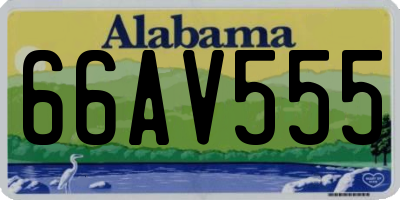 AL license plate 66AV555