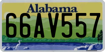 AL license plate 66AV557