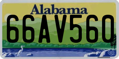 AL license plate 66AV560