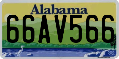 AL license plate 66AV566