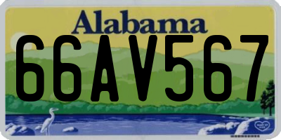 AL license plate 66AV567