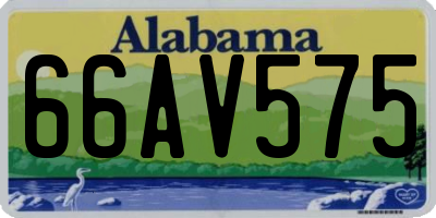 AL license plate 66AV575