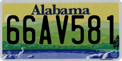 AL license plate 66AV581