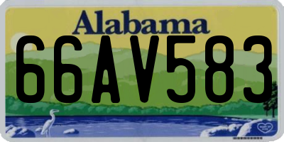 AL license plate 66AV583