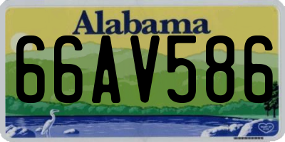 AL license plate 66AV586