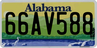AL license plate 66AV588