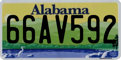 AL license plate 66AV592