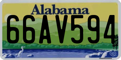 AL license plate 66AV594