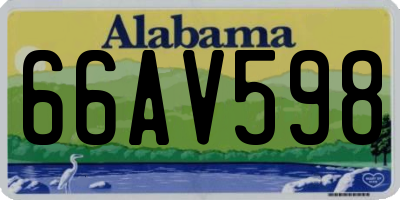 AL license plate 66AV598