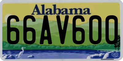 AL license plate 66AV600