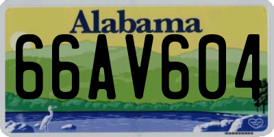 AL license plate 66AV604