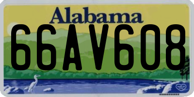 AL license plate 66AV608