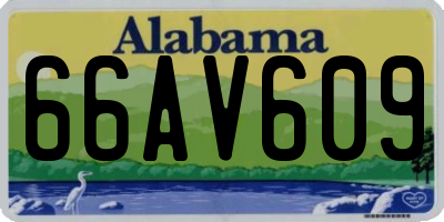 AL license plate 66AV609