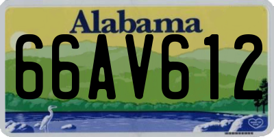 AL license plate 66AV612