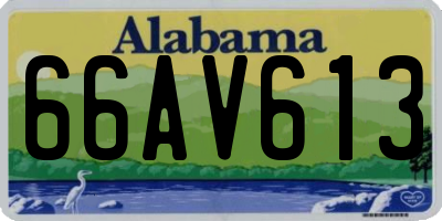 AL license plate 66AV613