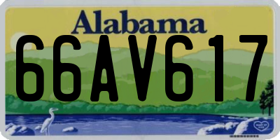 AL license plate 66AV617