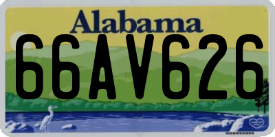 AL license plate 66AV626