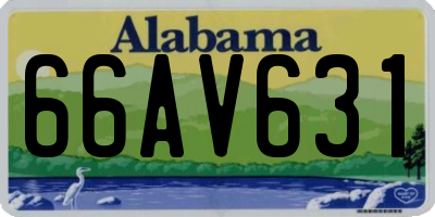 AL license plate 66AV631