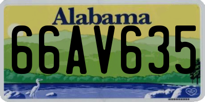 AL license plate 66AV635
